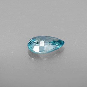 Zircone naturale blu da 0,86 ct, taglio a pera, VVS