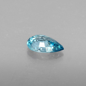 Zircone naturale blu da 0,83 ct, taglio a pera, VVS