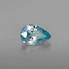 Zircone naturale blu da 0,90 ct, taglio a pera, VVS-VS