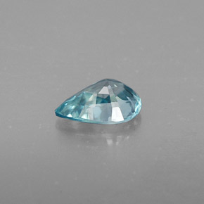 Zircone naturale blu da 0,90 ct, taglio a pera, VVS-VS