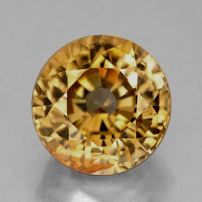 Zircone Giallo oro naturale da 7.27 ct, Taglio rotondo, VVS-VS