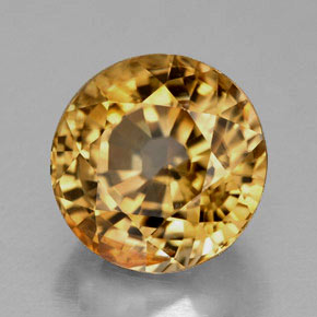 Zircone Giallo oro naturale da 7.27 ct, Taglio rotondo, VVS-VS