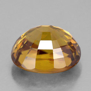 Zircone naturale giallo da 10,17 ct, taglio ovale, IF