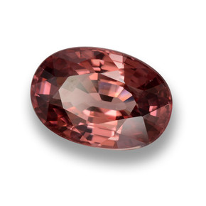 Zircone naturale rosso da 3,83 ct, taglio ovale, VVS