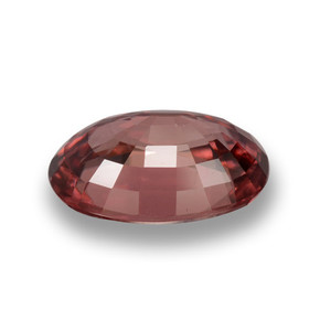 Zircone naturale rosso da 3,83 ct, taglio ovale, VVS