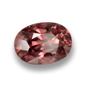 Zircone naturale rosso da 3,95 ct, taglio ovale, VVS-VS