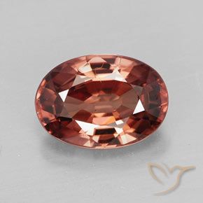 Zircone naturale rosso da 3,68 ct, taglio ovale, VVS-VS