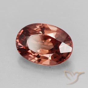 Zircone naturale rosso da 3,68 ct, taglio ovale, VVS-VS