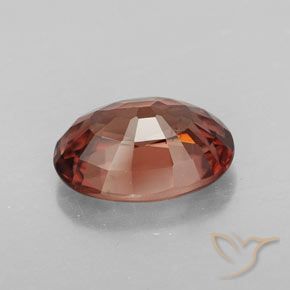 Zircone naturale rosso da 3,68 ct, taglio ovale, VVS-VS