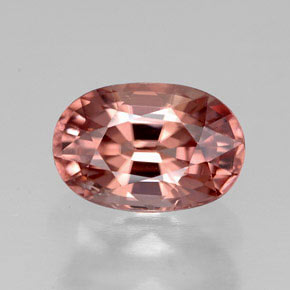 Zircone naturale arancione da 3,41 ct, taglio ovale, VVS-VS