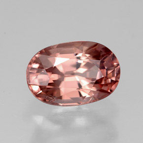 Zircone naturale arancione da 3,41 ct, taglio ovale, VVS-VS