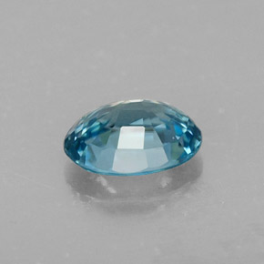 Zircone naturale blu da 1,25 ct, taglio ovale, VVS
