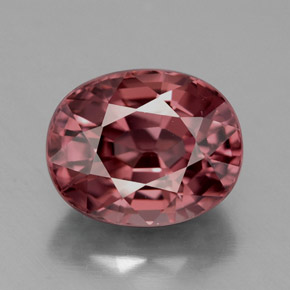 Zircone naturale rosa da 5,12 ct, taglio ovale, VVS