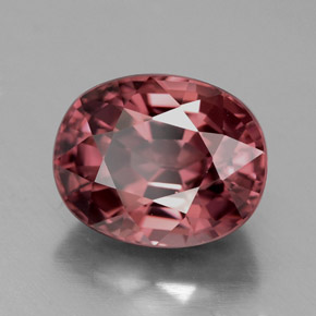 Zircone naturale rosa da 5,12 ct, taglio ovale, VVS