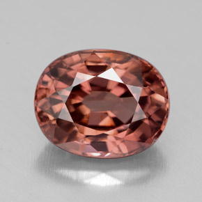Zircone naturale rosa da 4,85 ct, taglio ovale, VVS-VS