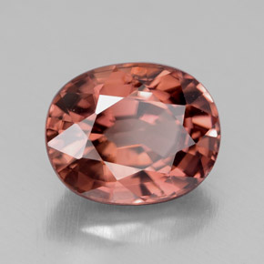 Zircone naturale rosa da 4,85 ct, taglio ovale, VVS-VS