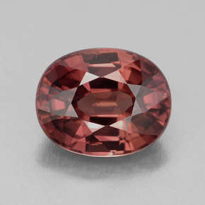 Zircone Color rosa naturale da 4.49 ct, Taglio ovale, IF