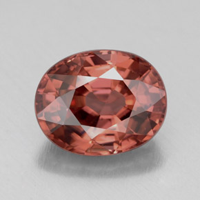 Zircone naturale rosa da 4,49 ct, taglio ovale, IF