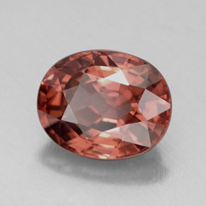 Zircone naturale rosa da 4,49 ct, taglio ovale, IF