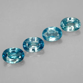 Zircone naturale blu da 5,08 ct, taglio ovale, VVS-VS