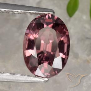 Zircone Rosso scuro naturale da 2.96 ct, Ovale, VVS-VS