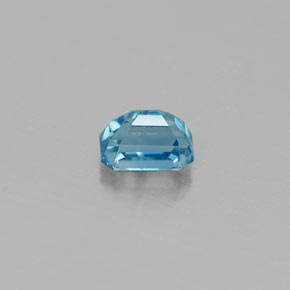 Zircone naturale blu da 0,36 ct, taglio smeraldo, VS