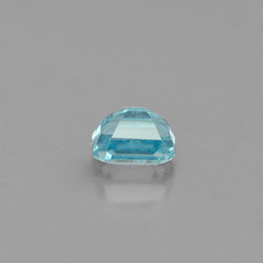 Zircone naturale blu da 0,41 ct, taglio smeraldo, VS