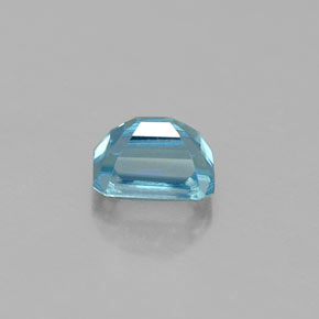 Zircone naturale blu da 0,67 ct, taglio smeraldo, VS