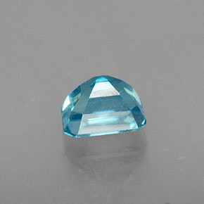 Zircone blu naturale da 0,40 ct, taglio smeraldo, VS