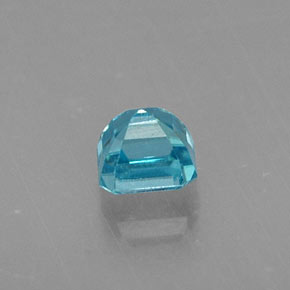 Zircone naturale blu da 0,56 ct, taglio smeraldo, VVS-VS