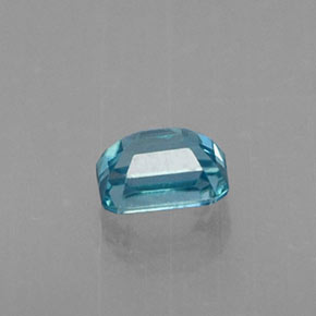 Zircone naturale blu da 0,41 ct, taglio smeraldo, VVS-VS