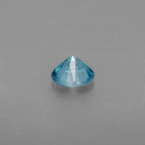 Zircone naturale blu da 0,49 ct, taglio rotondo, VVS-VS