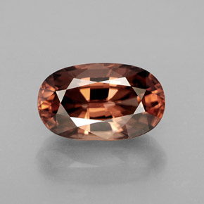 Zircone naturale arancione da 4,69 ct, taglio ovale, VVS