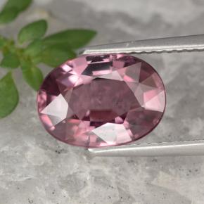 Zircone naturale rosa da 4,18 ct, taglio ovale, VVS
