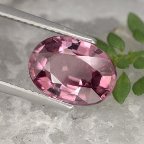 Zircone naturale rosa da 4,18 ct, taglio ovale, VVS