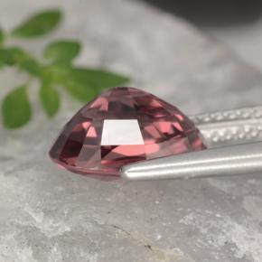 Zircone naturale rosa da 4,09 ct, taglio ovale, VVS