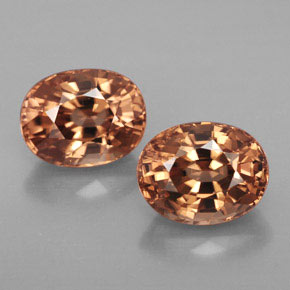 Zircone naturale arancione da  ct, taglio ovale, IF