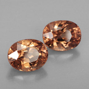 Zircone naturale arancione da  ct, taglio ovale, IF
