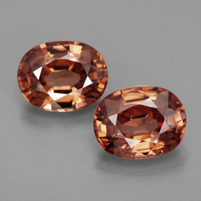Zircone naturale arancione da  ct, taglio ovale, IF