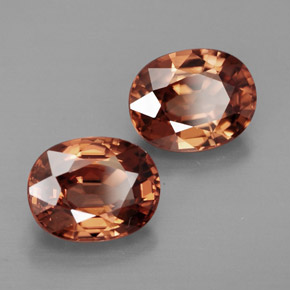 Zircone naturale arancione da  ct, taglio ovale, IF