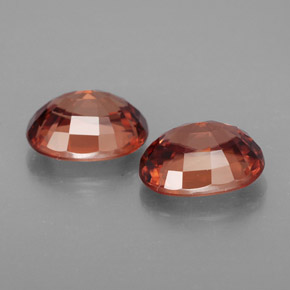 Zircone naturale arancione da  ct, taglio ovale, IF