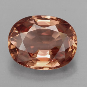 Zircone naturale arancione da 2,81 ct, taglio ovale, IF