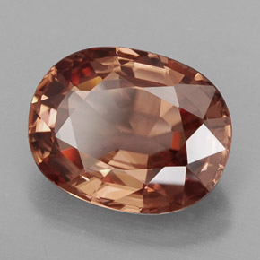 Zircone naturale arancione da 2,81 ct, taglio ovale, IF