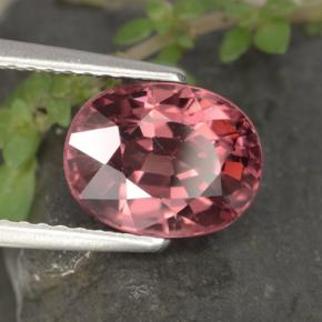 Zircone naturale rosso da 3,58 ct, taglio ovale, VVS