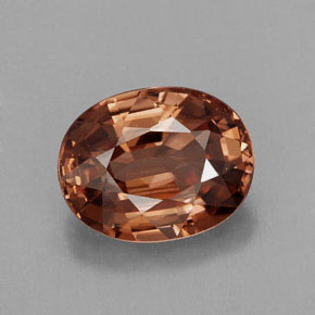 Zircone naturale arancione da 2,95 ct, taglio ovale, IF
