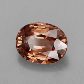Zircone naturale arancione da 2,95 ct, taglio ovale, IF