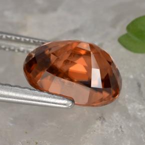 Zircone naturale arancione da 3,54 ct, taglio ovale, VS