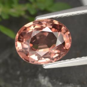 Zircone naturale rosa da 2,93 ct, taglio ovale, VVS-VS