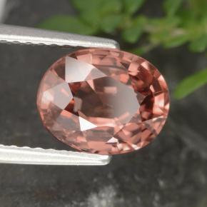 Zircone naturale rosa da 2,93 ct, taglio ovale, VVS-VS