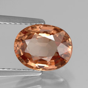 Zircone naturale arancione da 2,90 ct, taglio ovale, IF